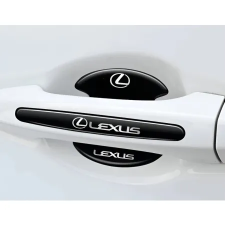 Naklejki ochronne pod klamki samochodu LEXUS MOCNA FOLIA do auta 8 szt